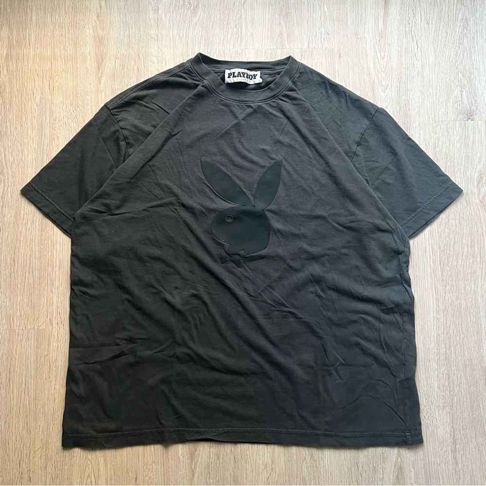 Playboy by Pacsun T-Shirt Men's XL Gray Short Sleeve Logo Tee